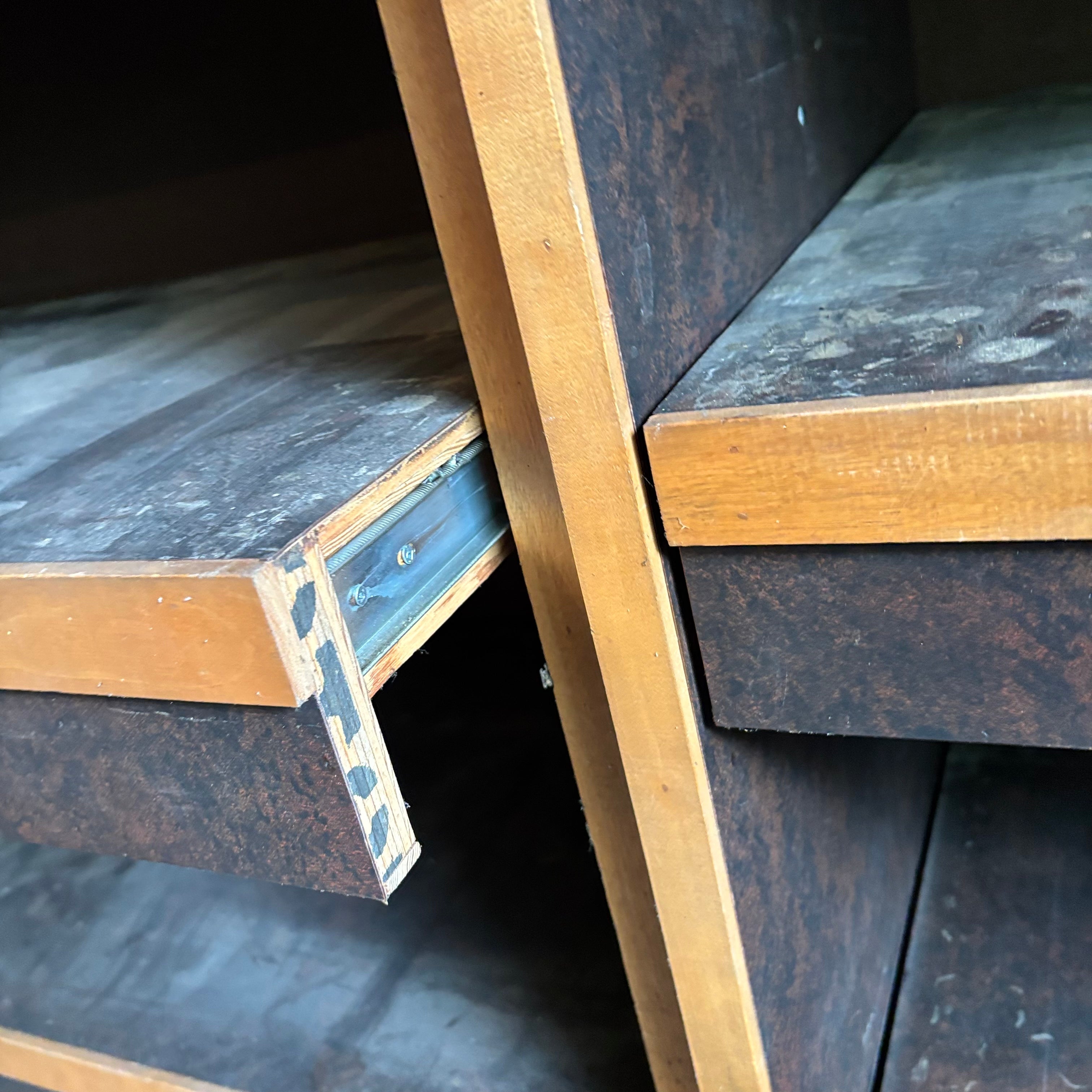 F135 2 Vintage shelving units (extremely heavy)