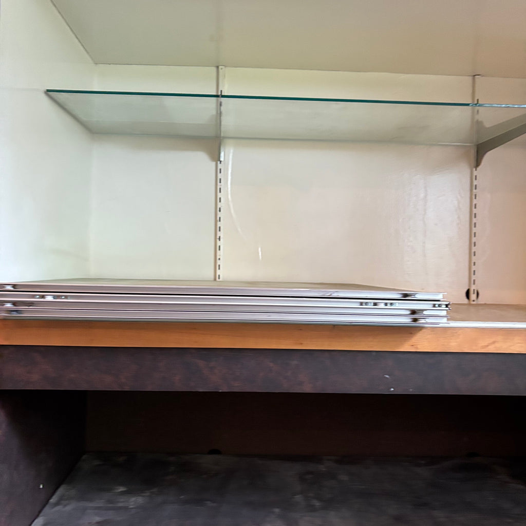 F135 2 Vintage shelving units (extremely heavy)