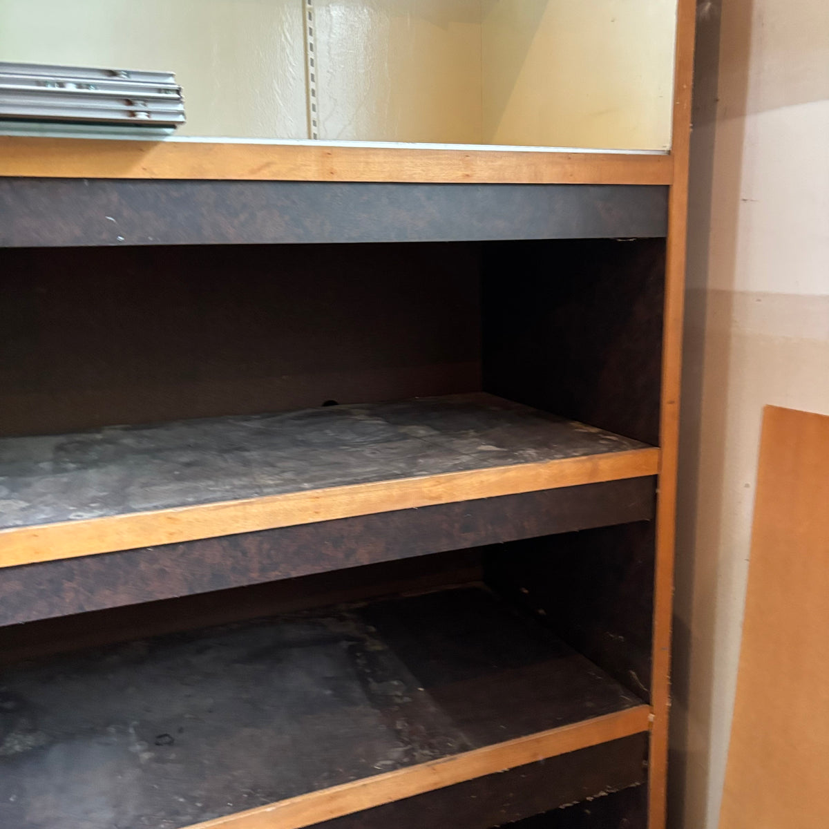 F135 2 Vintage shelving units (extremely heavy)