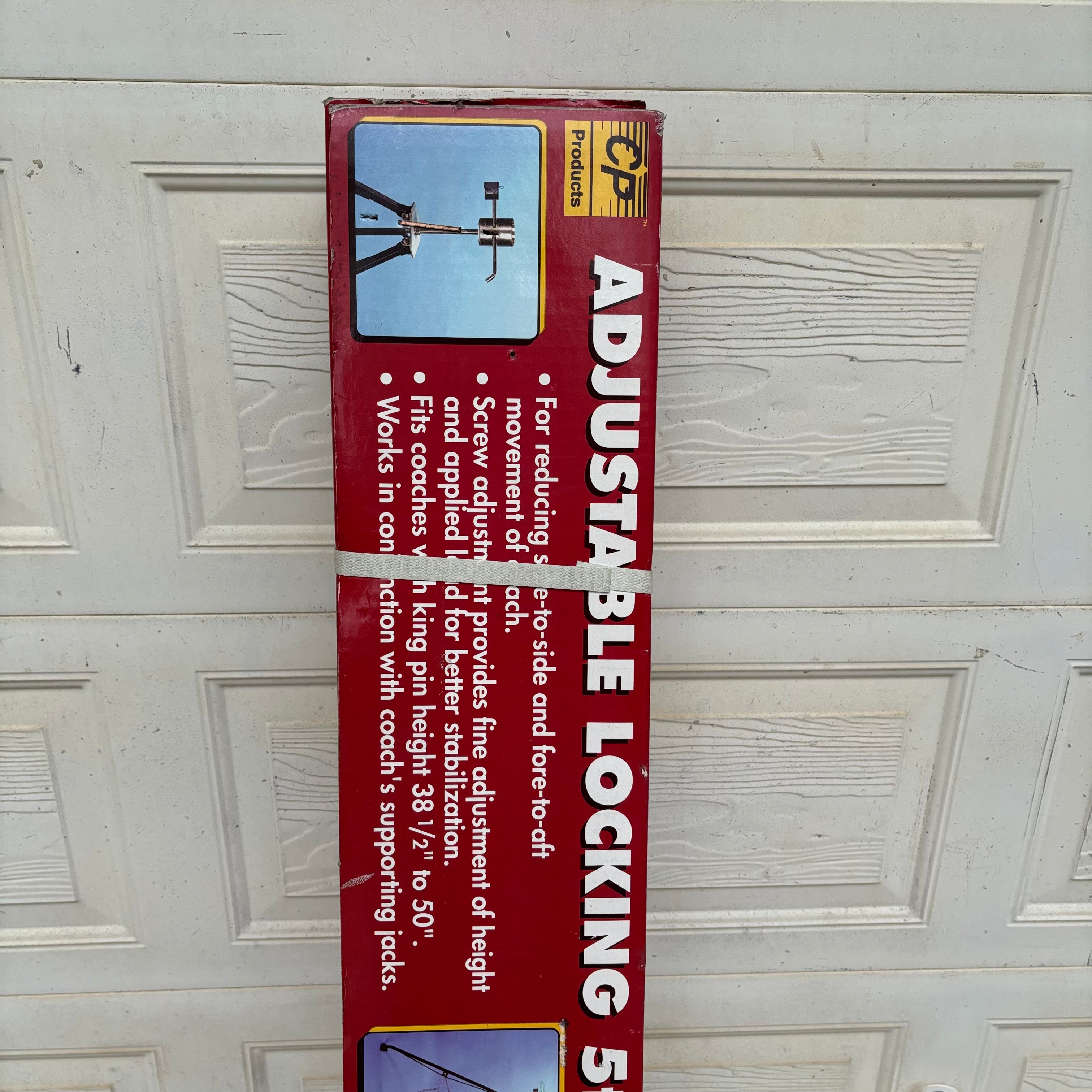 F143 Adjustable locking 5th wheel stabilizer (new in box )