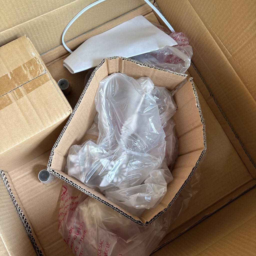 F148 Hampton Bay chandelier with pink tutu finish (new in box )
