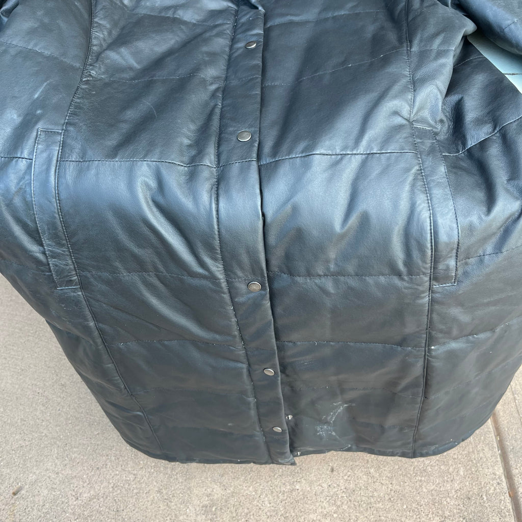 D703 Danier leather womens 2XL leather coat