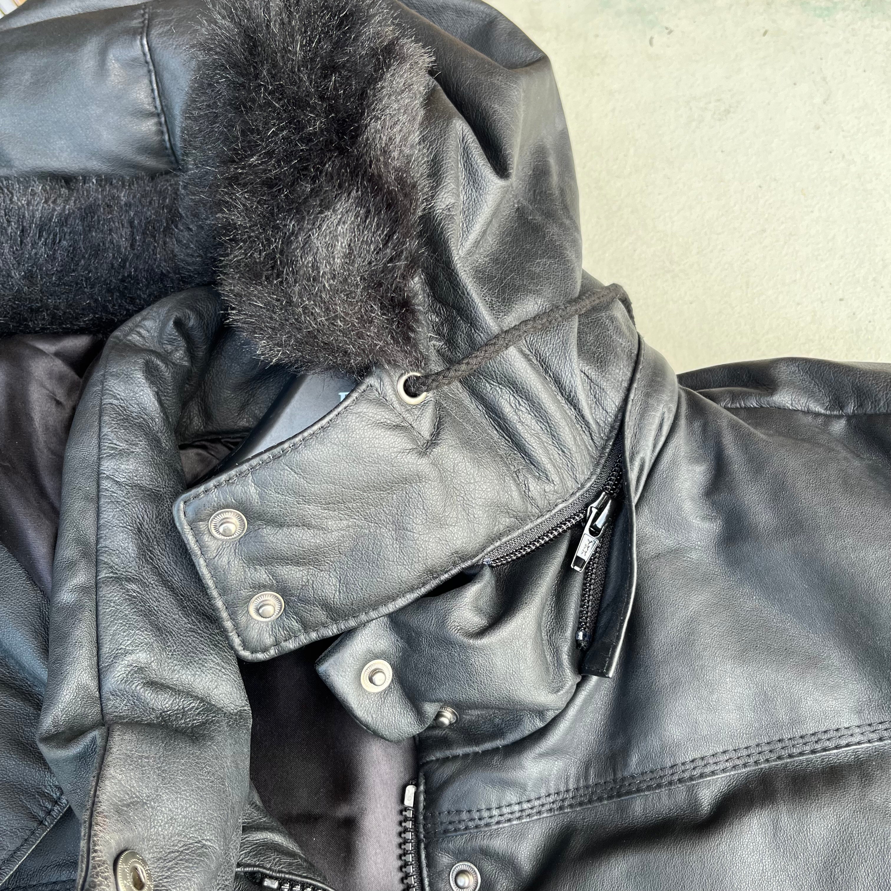 D703 Danier leather womens 2XL leather coat