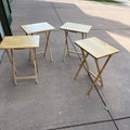 D710 Set of 4 wooden TV trays