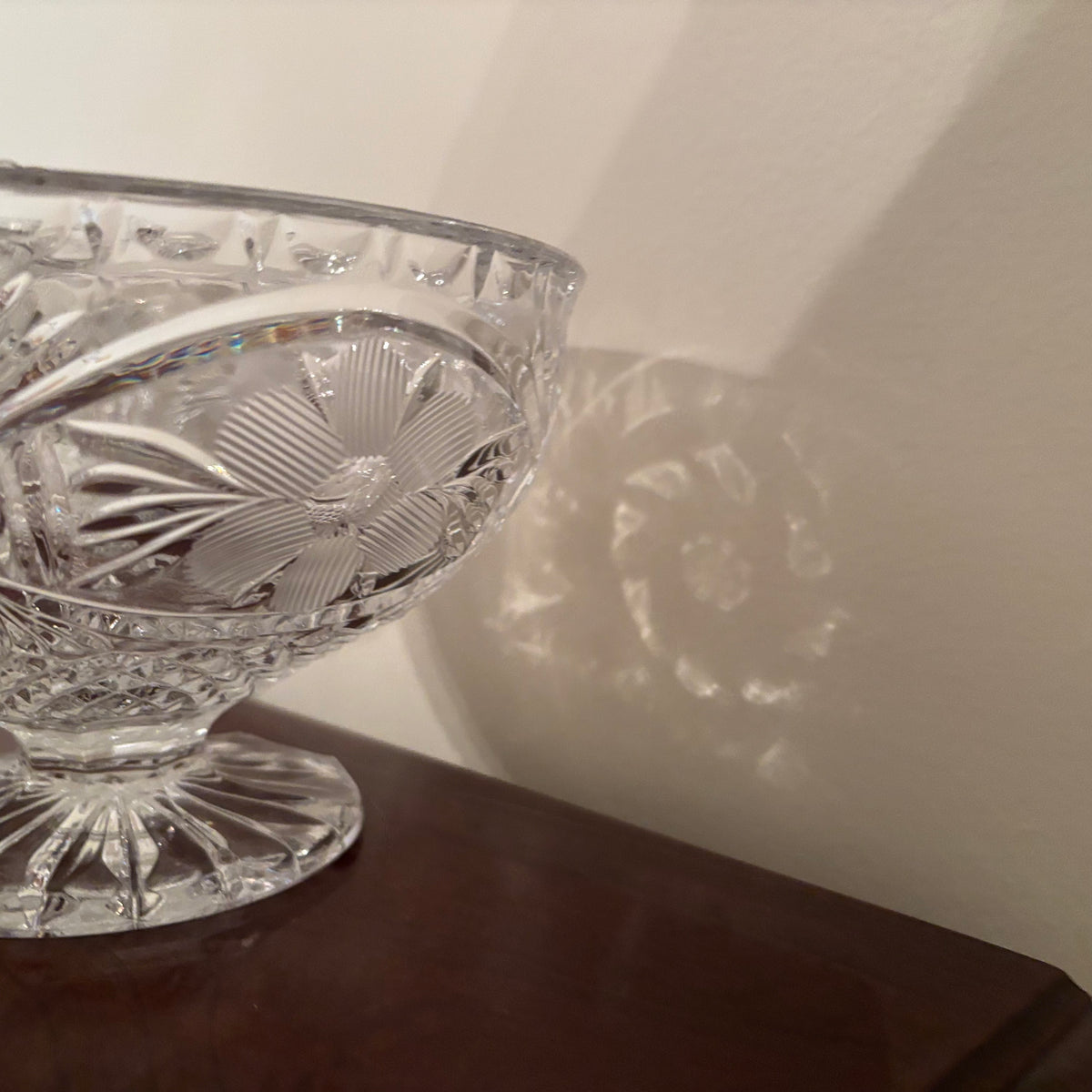 F153 Vintage crystal candy dish grouping
