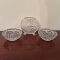 F155 Vintage crystal Rose bowl grouping