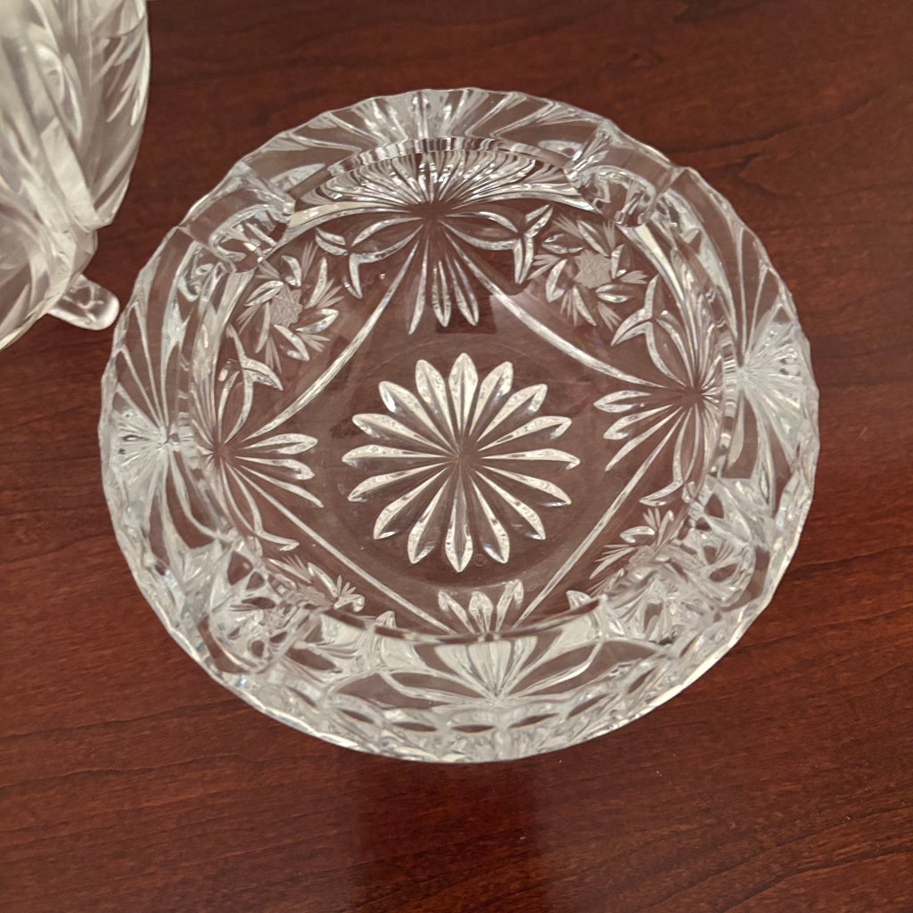F155 Vintage crystal Rose bowl grouping