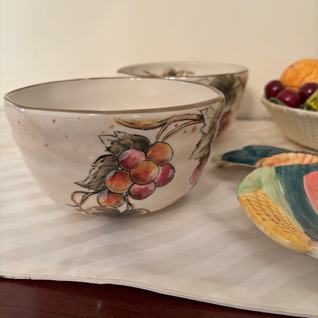 F159 Vintage Glass Grouping (Bassano fruit bowl and more)