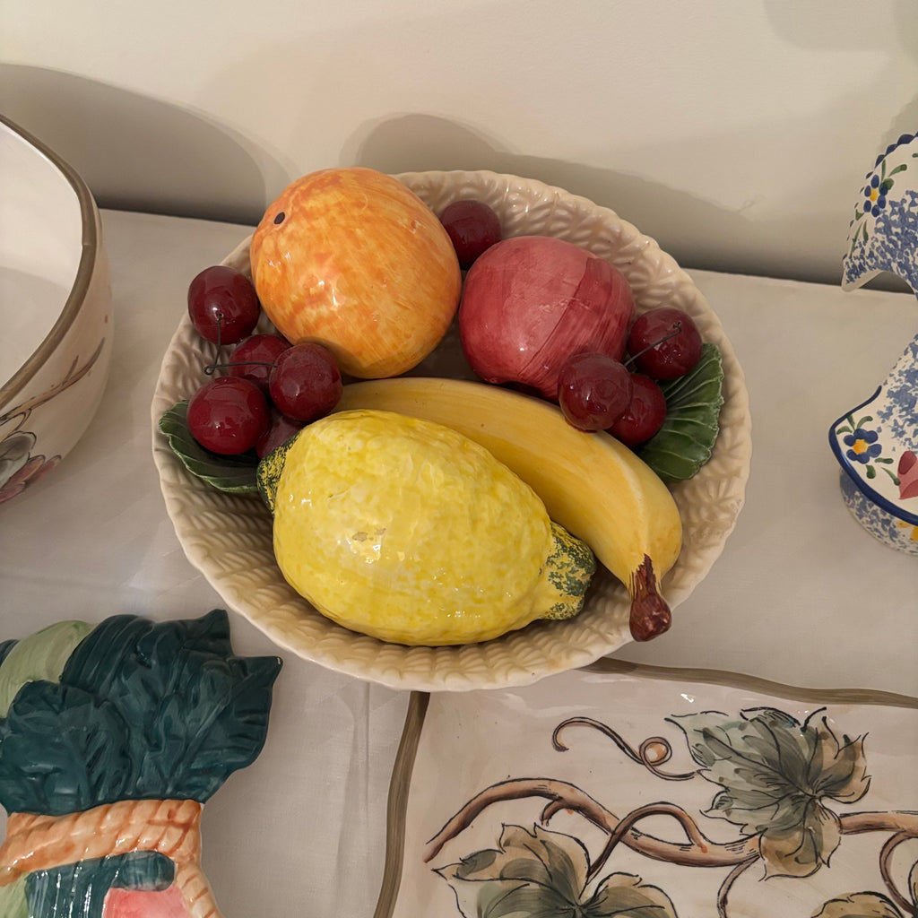F159 Vintage Glass Grouping (Bassano fruit bowl and more)
