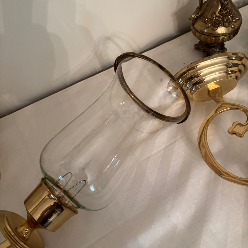 F165 Vintage metal grouping (sconces and more)