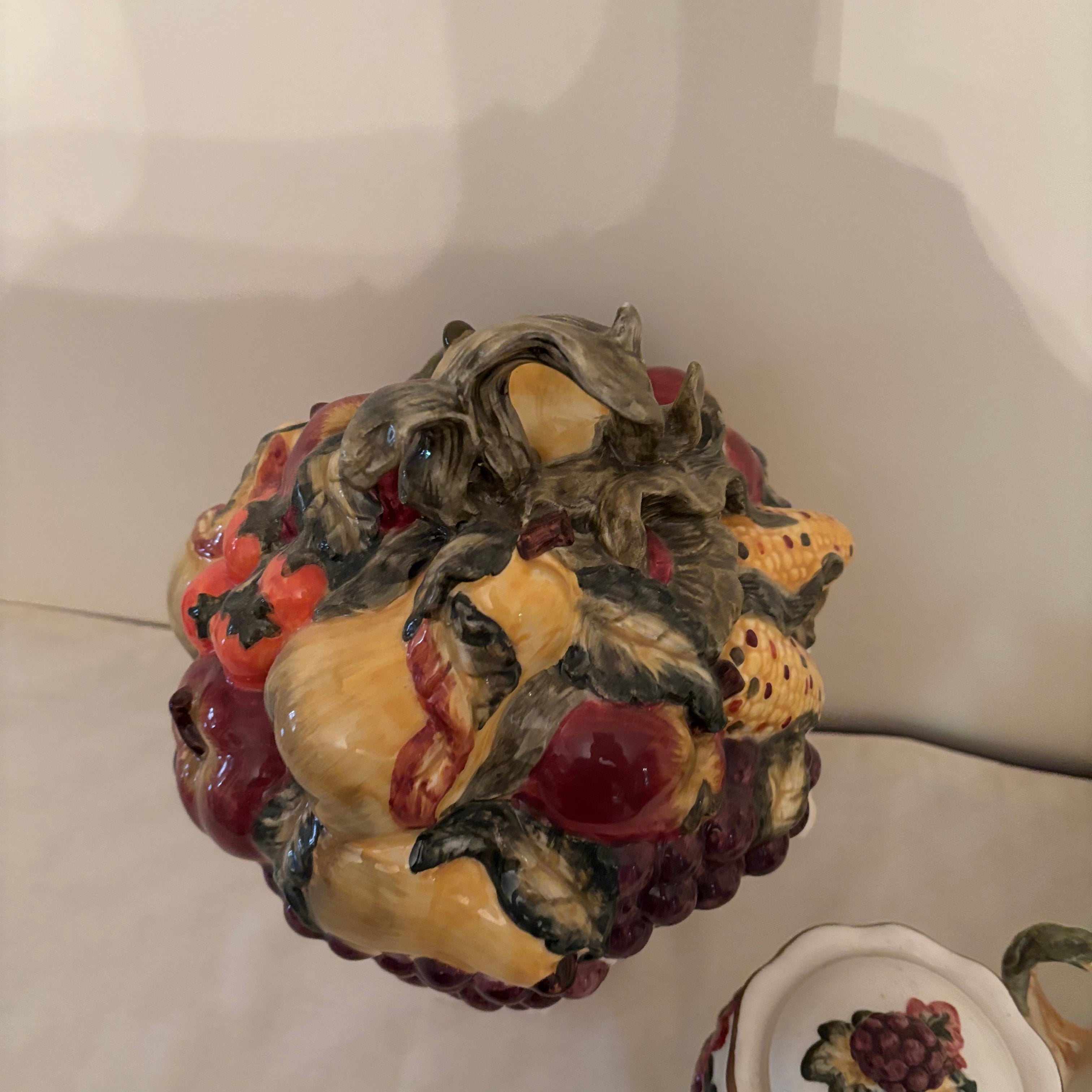 F168 Vintage ceramic grouping (fruit bowl cookie jar and more)
