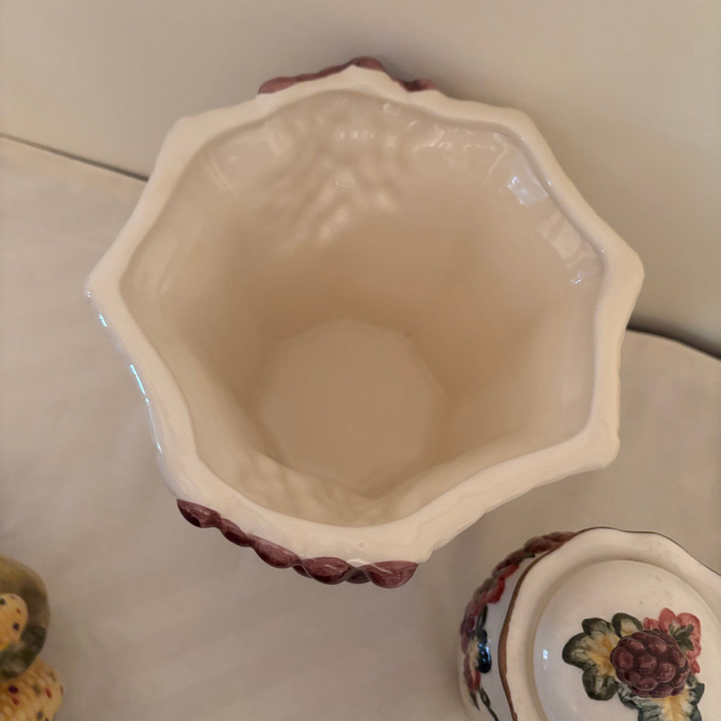 F168 Vintage ceramic grouping (fruit bowl cookie jar and more)