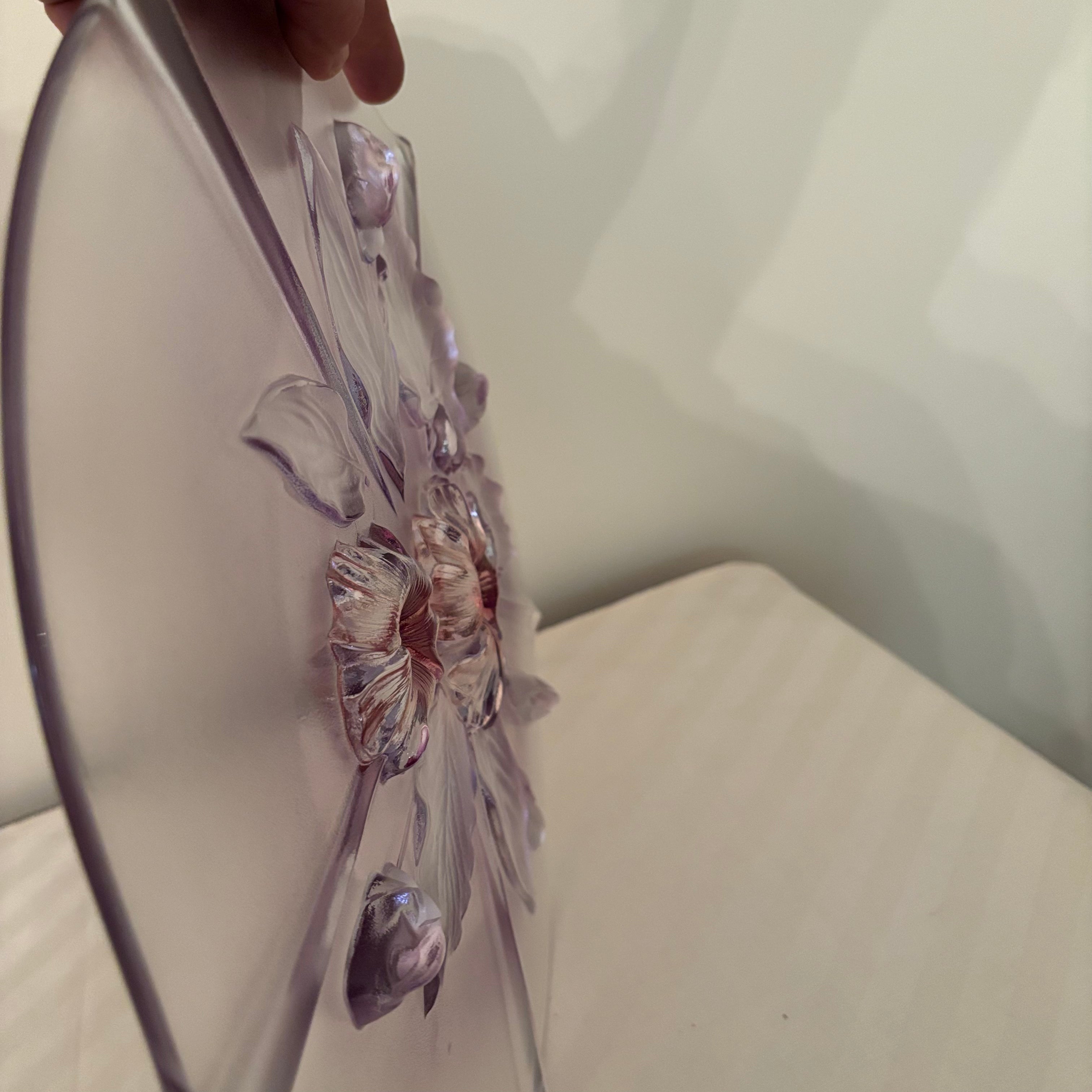 F171 Vintage Mikasa Calypso cake plate and Murano bowl (**bowl is cracked on bottom**)