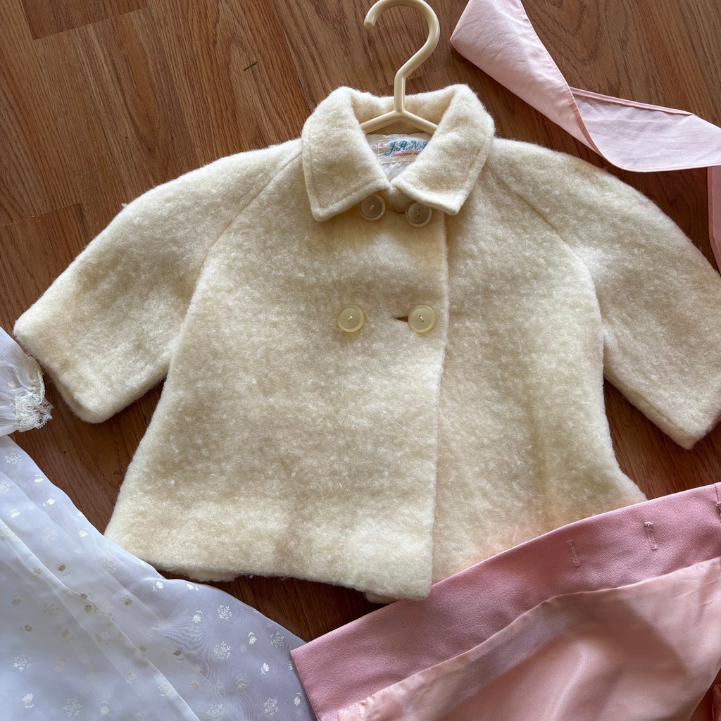 F176 Vintage infant and toddler girls clothing grouping