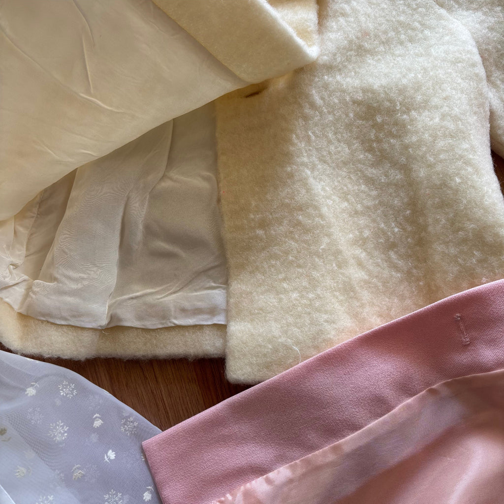 F176 Vintage infant and toddler girls clothing grouping