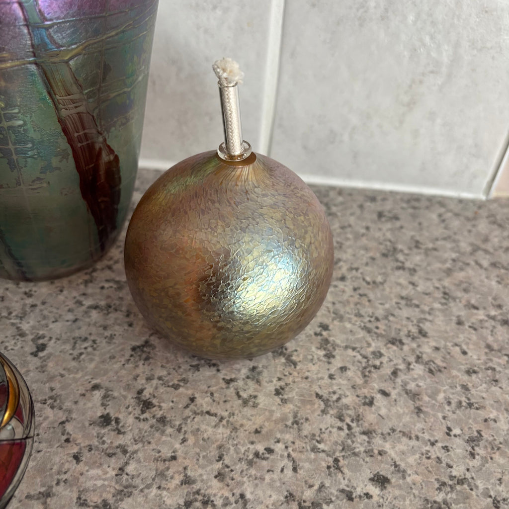 E780 Art glass Decor Grouping (Roku vase  and more)