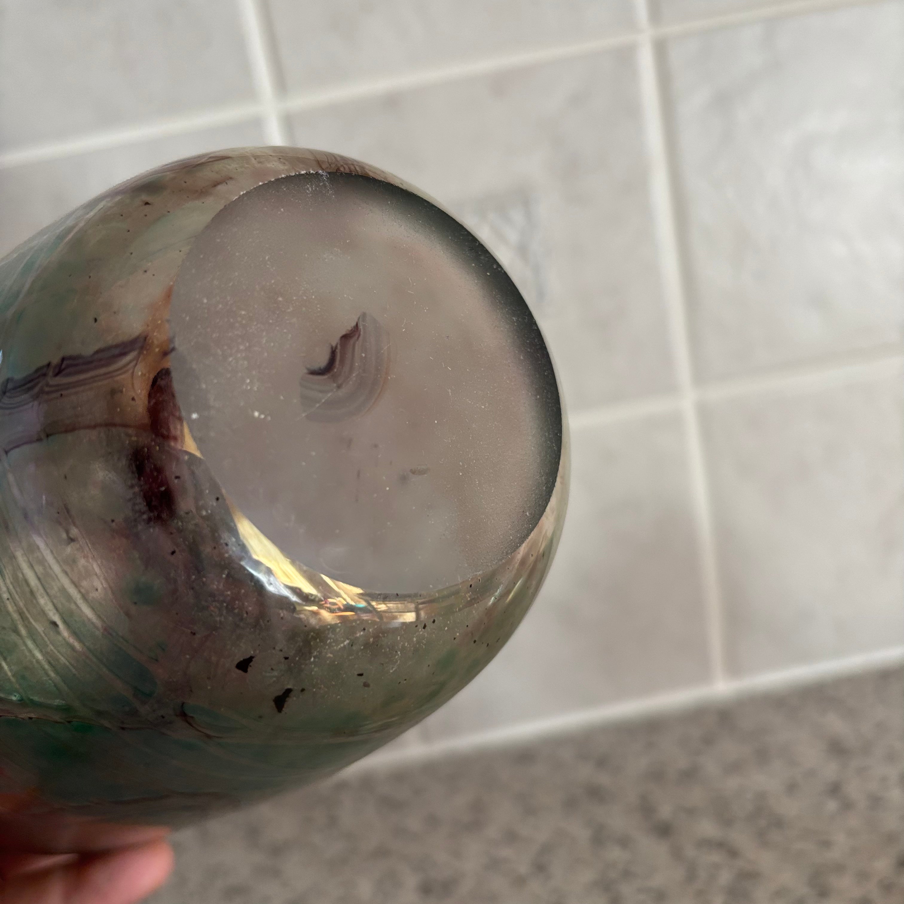 E780 Art glass Decor Grouping (Roku vase  and more)