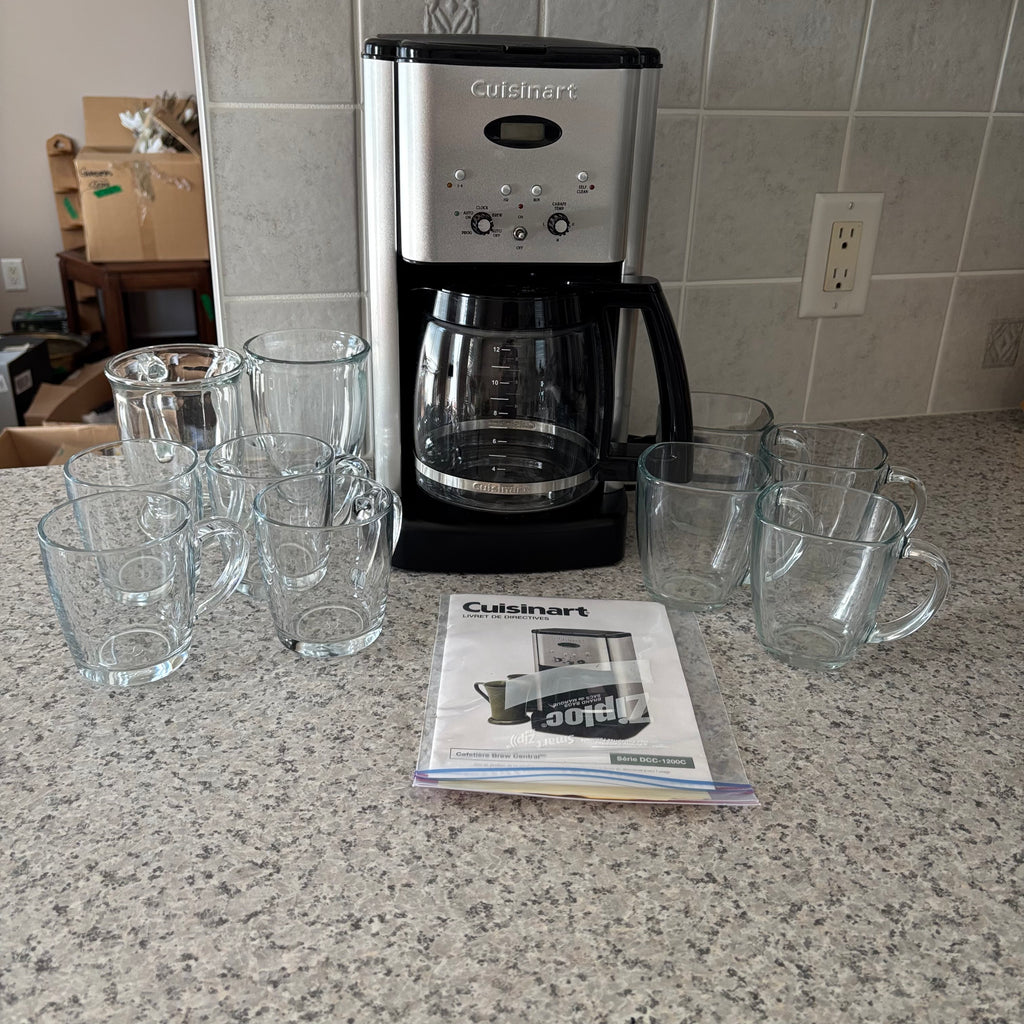 E784 Coffee Grouping (Cuisinart stainless steel 12 cup coffee maker and more)