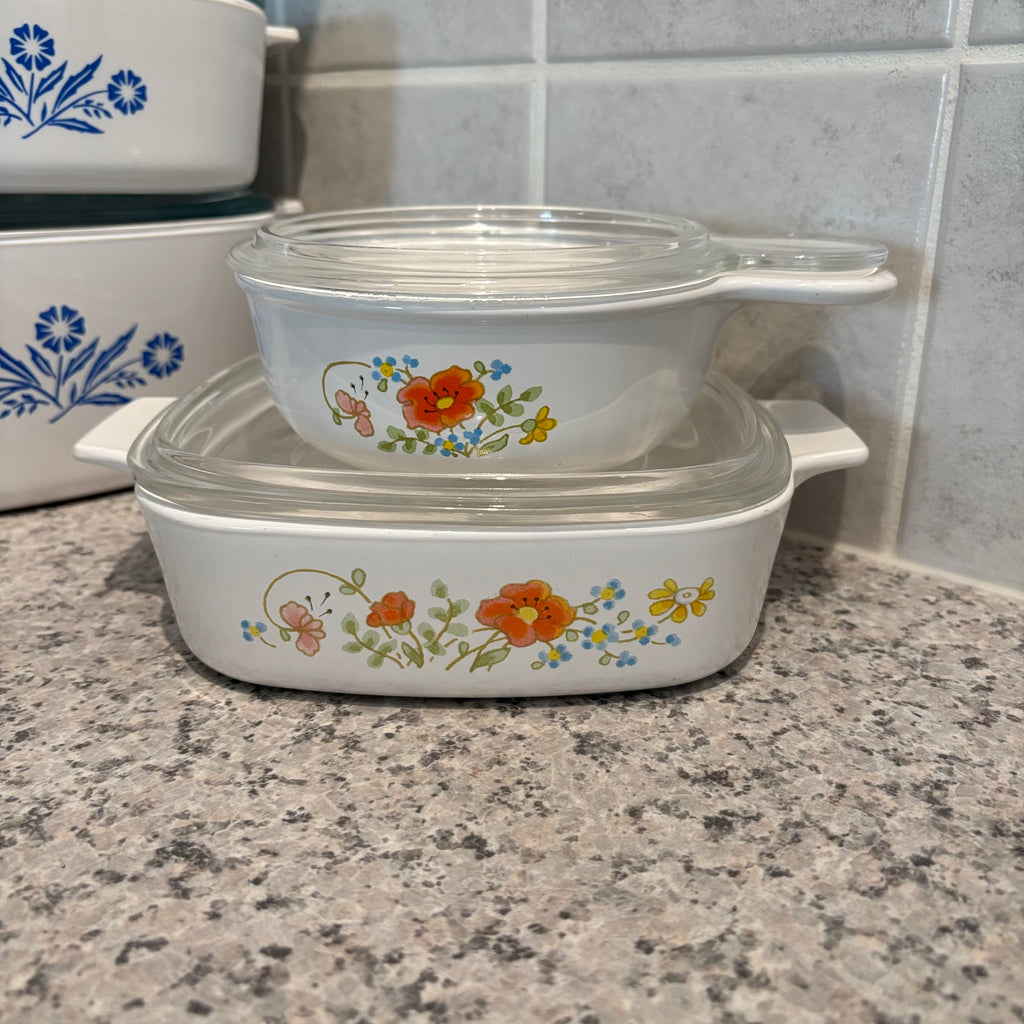 F799 Vintage Corningware Grouping (cornflower and more)