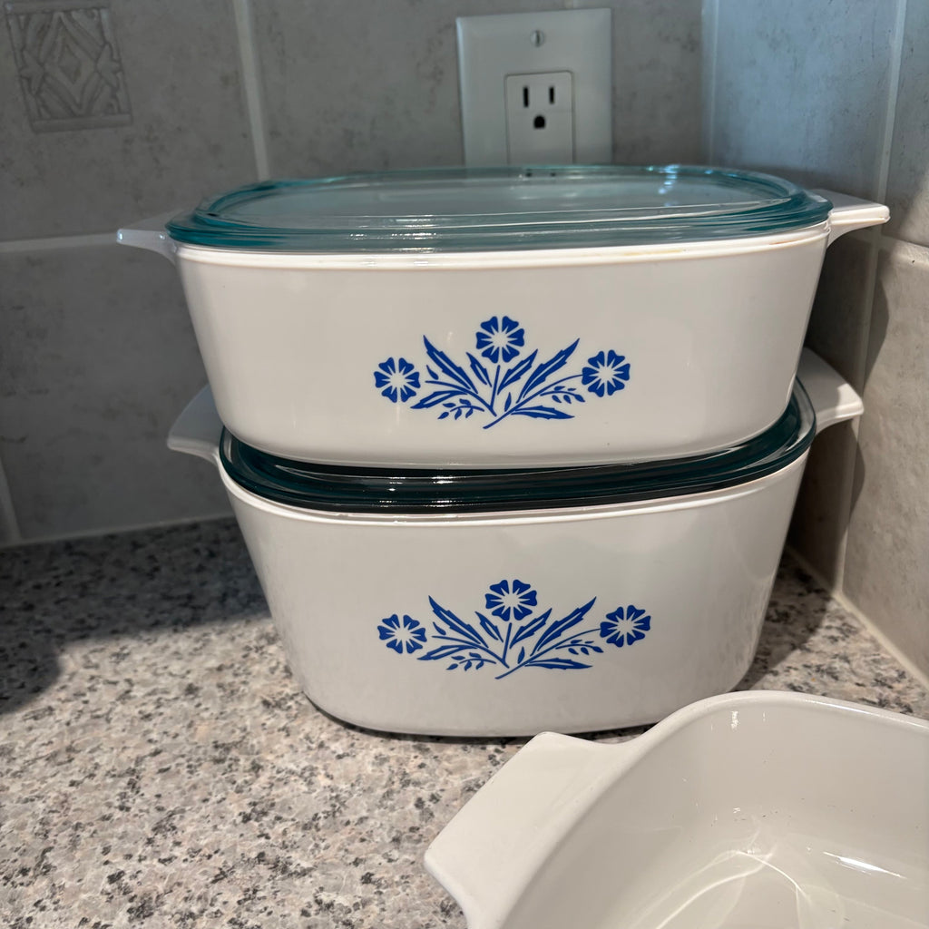 F799 Vintage Corningware Grouping (cornflower and more)