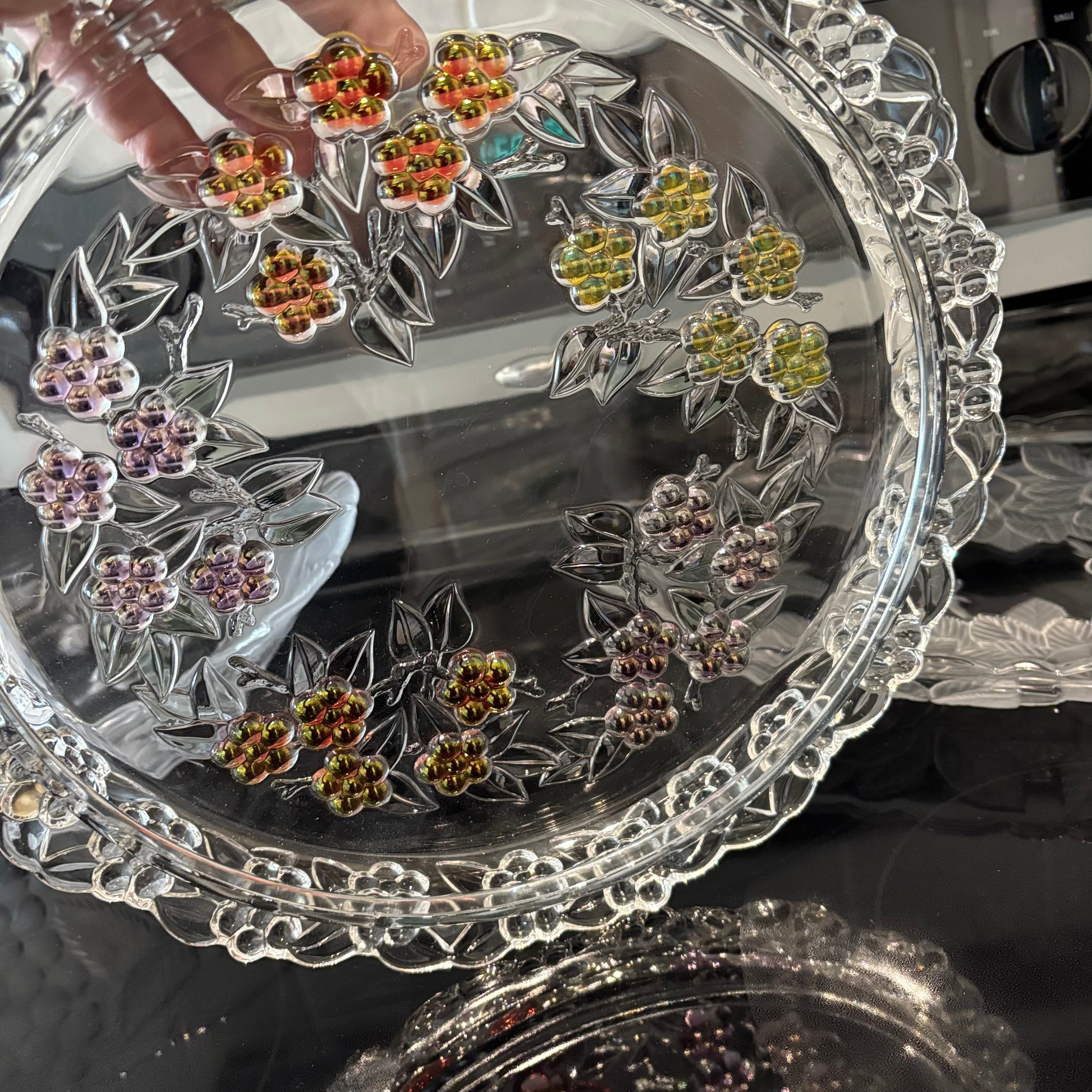 F801 Vintage Glass Grouping (cake plate and more)