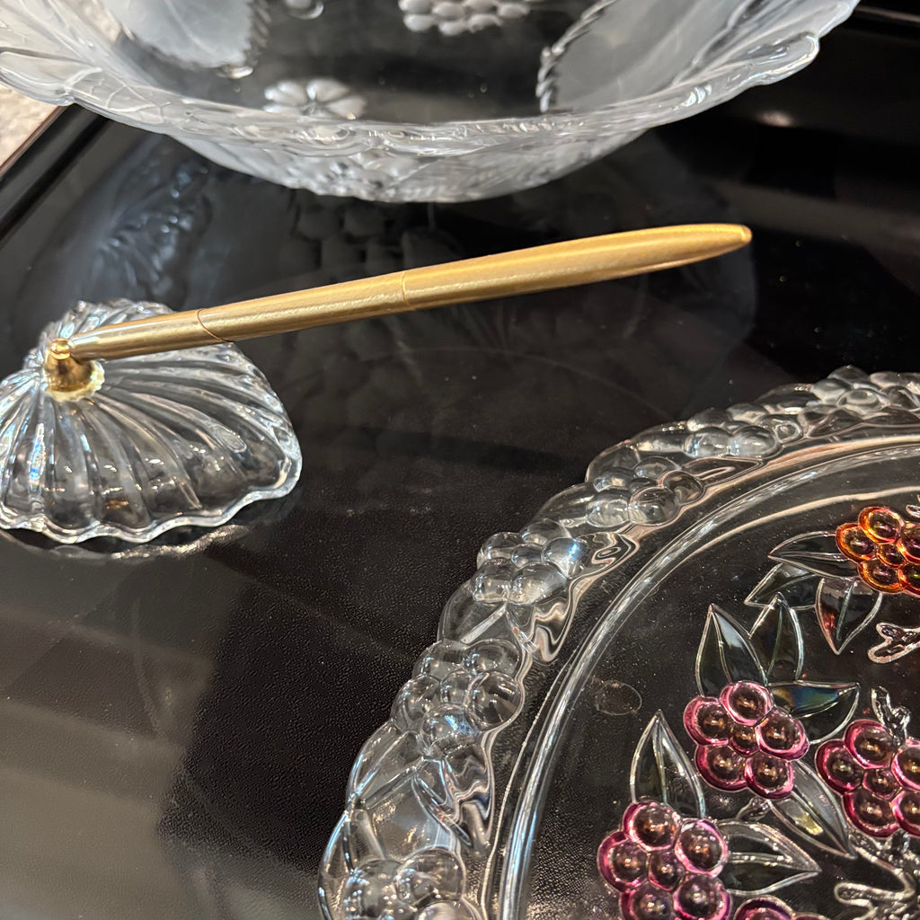 F801 Vintage Glass Grouping (cake plate and more)