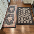 F802 Thick rubber backed kitchen area rug and front entry rug