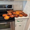 F805 Vintage wooden salad bowls grouping