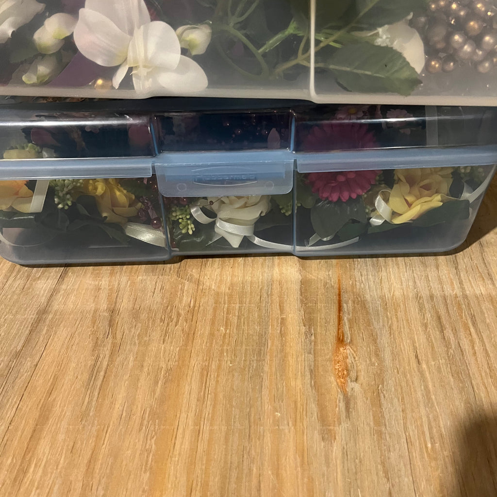 E548 4 bins of faux florals
