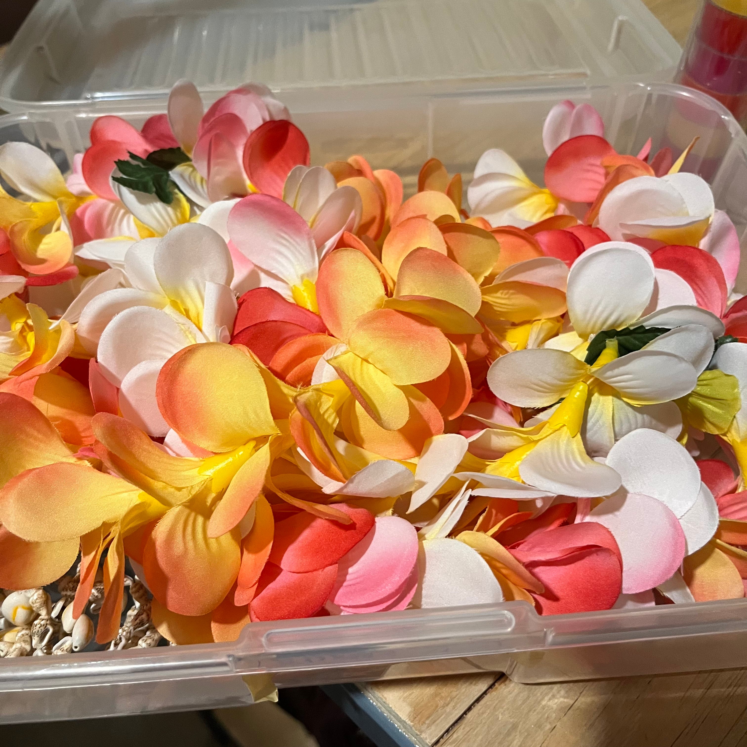 E548 4 bins of faux florals