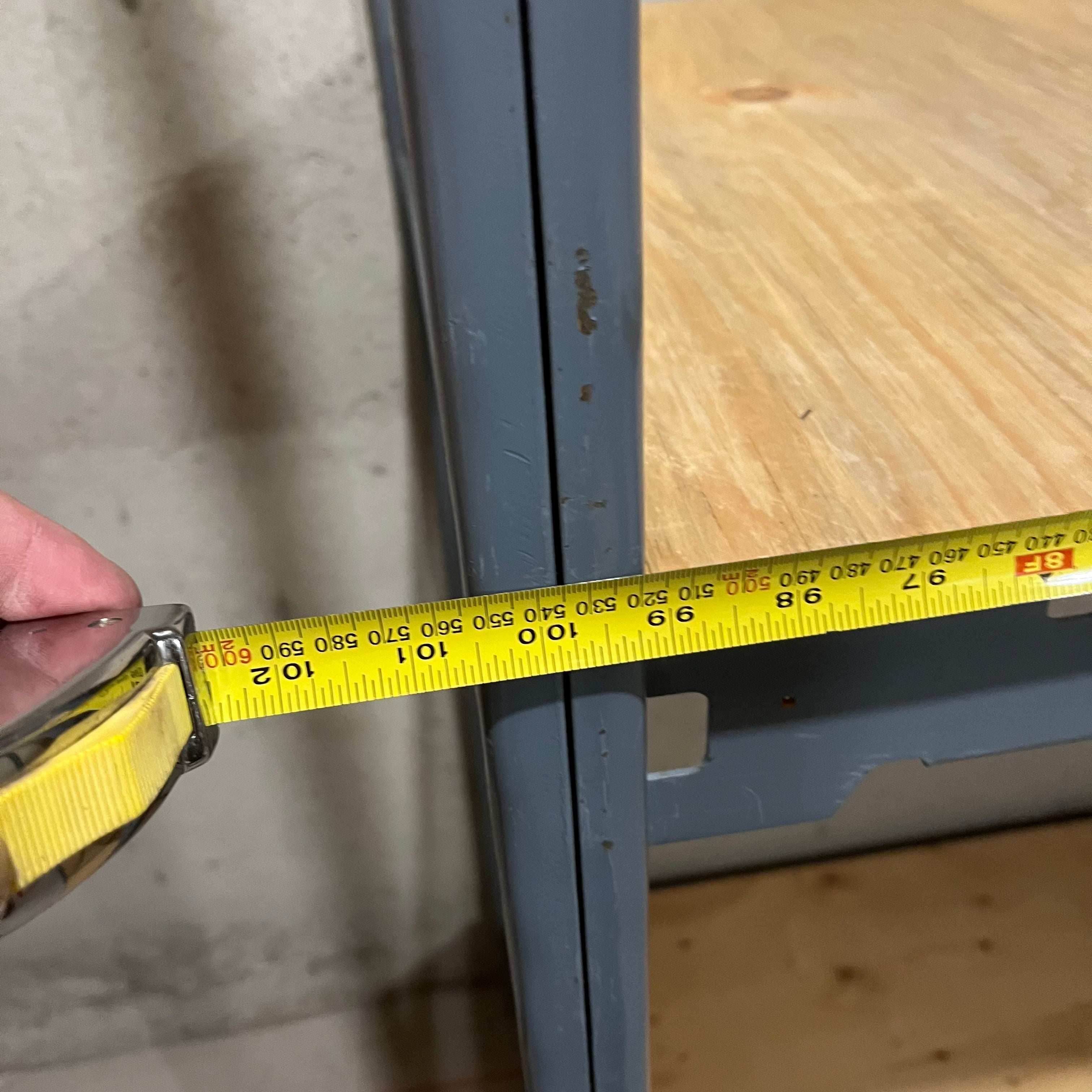 E557 set of 2 large metal shelving units