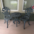 F806 Rose patterned bistro set (table and two chairs) ***aluminum cast
