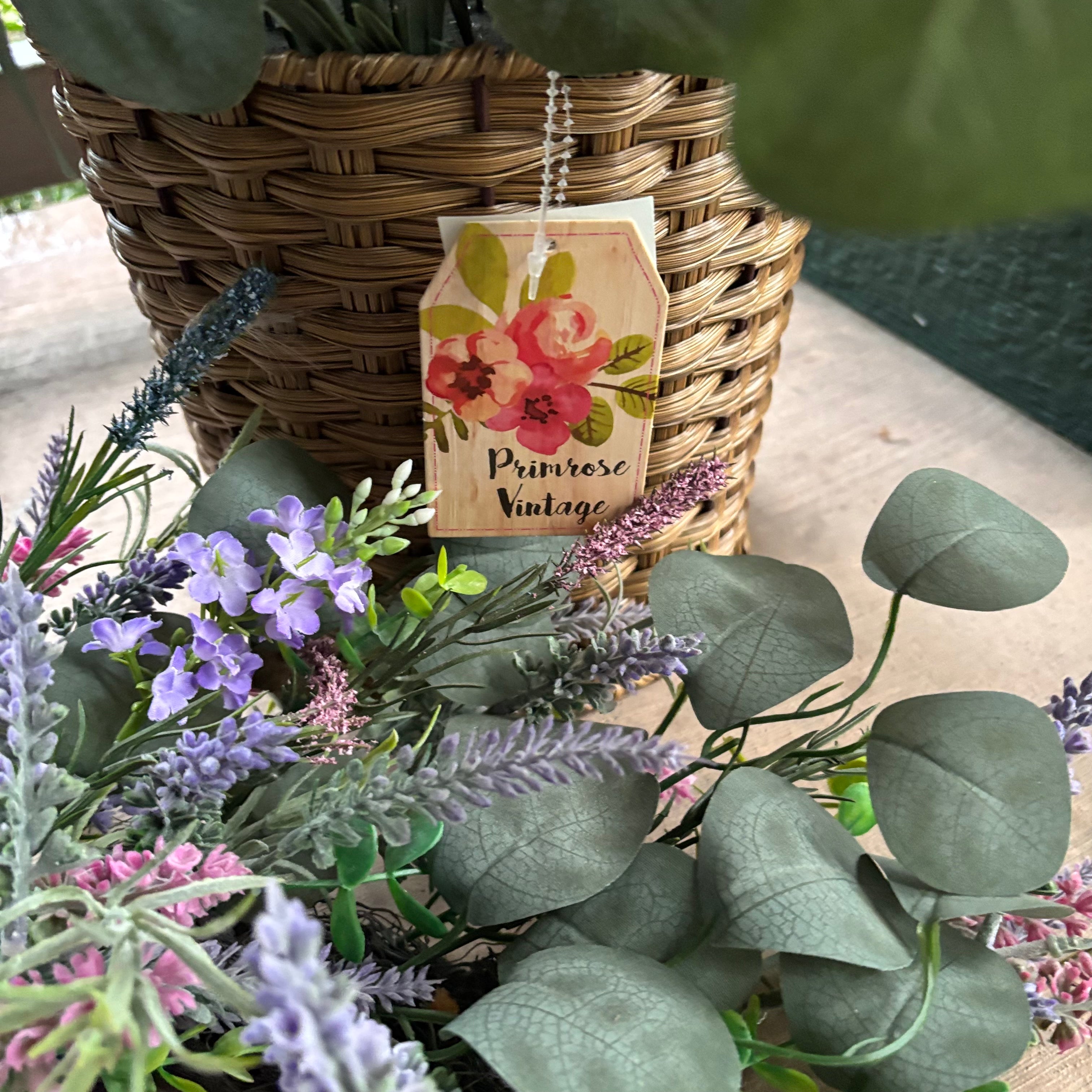 F807 Faux Flower and wreath grouping