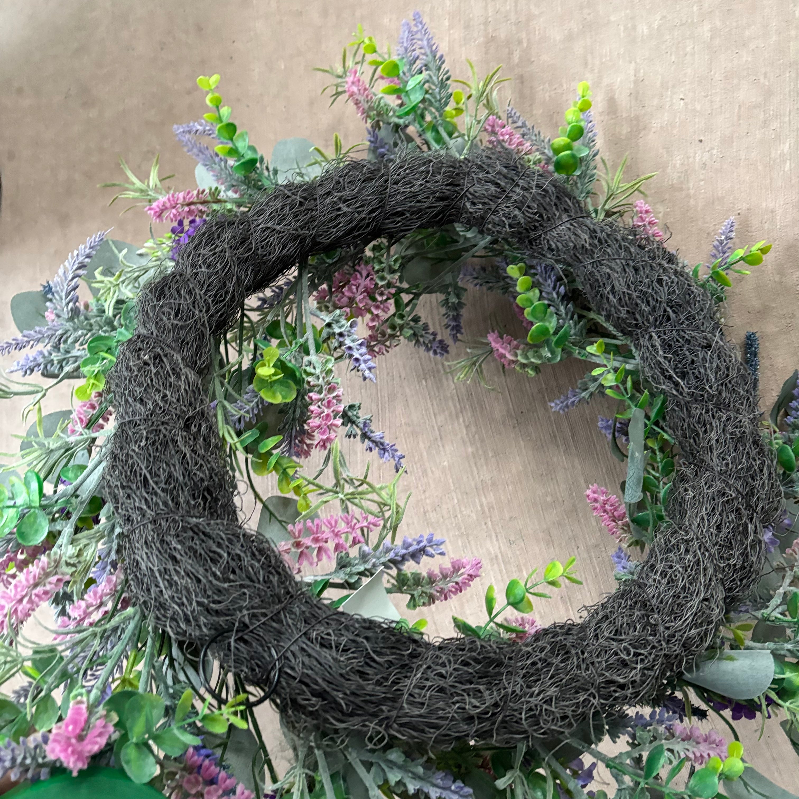 F807 Faux Flower and wreath grouping