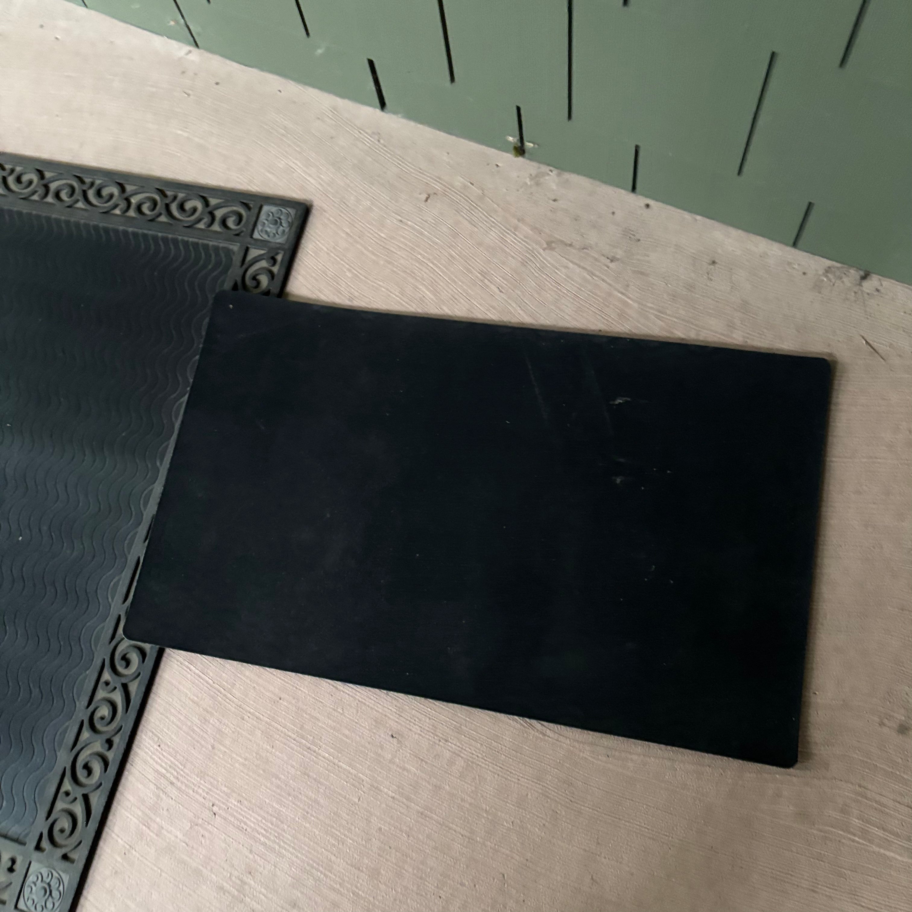 F809 Set of entry rubber mats (two floral and one black)