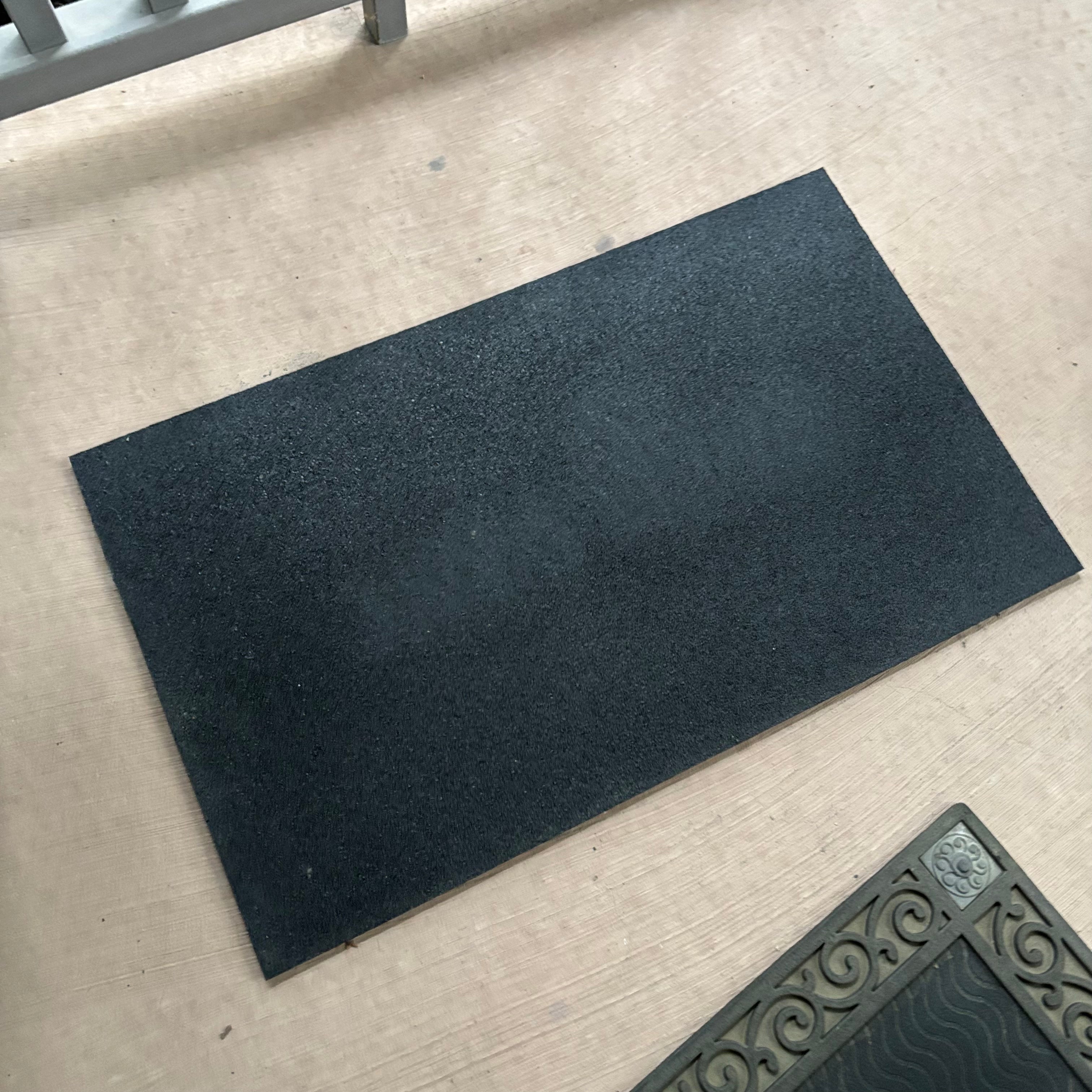 F809 Set of entry rubber mats (two floral and one black)