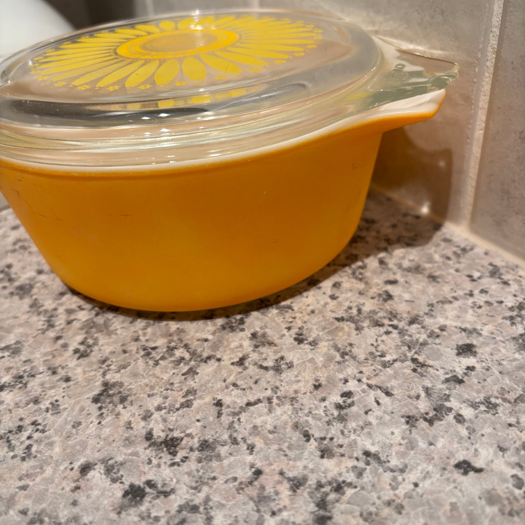 F810 Vintage Pyrex Grouping (Town & Country and Sunflower patterns)