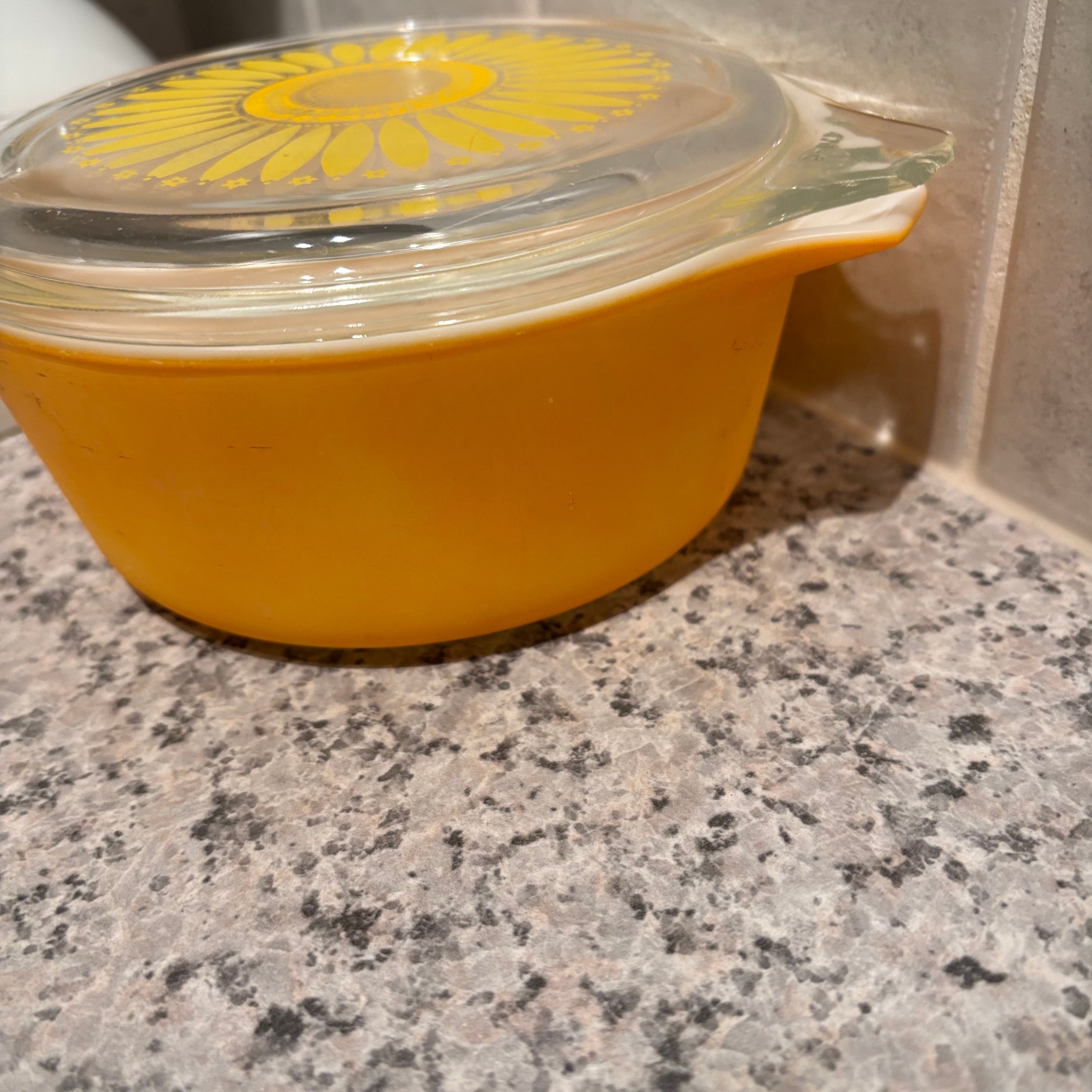 F810 Vintage Pyrex Grouping (Town & Country and Sunflower patterns)