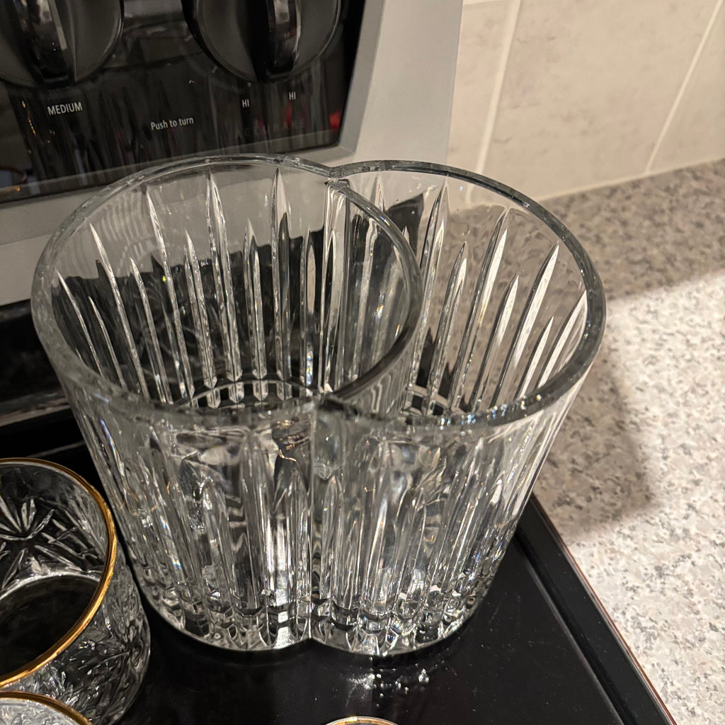 F812 Vintage barware (gold rimmed crystal grouping)