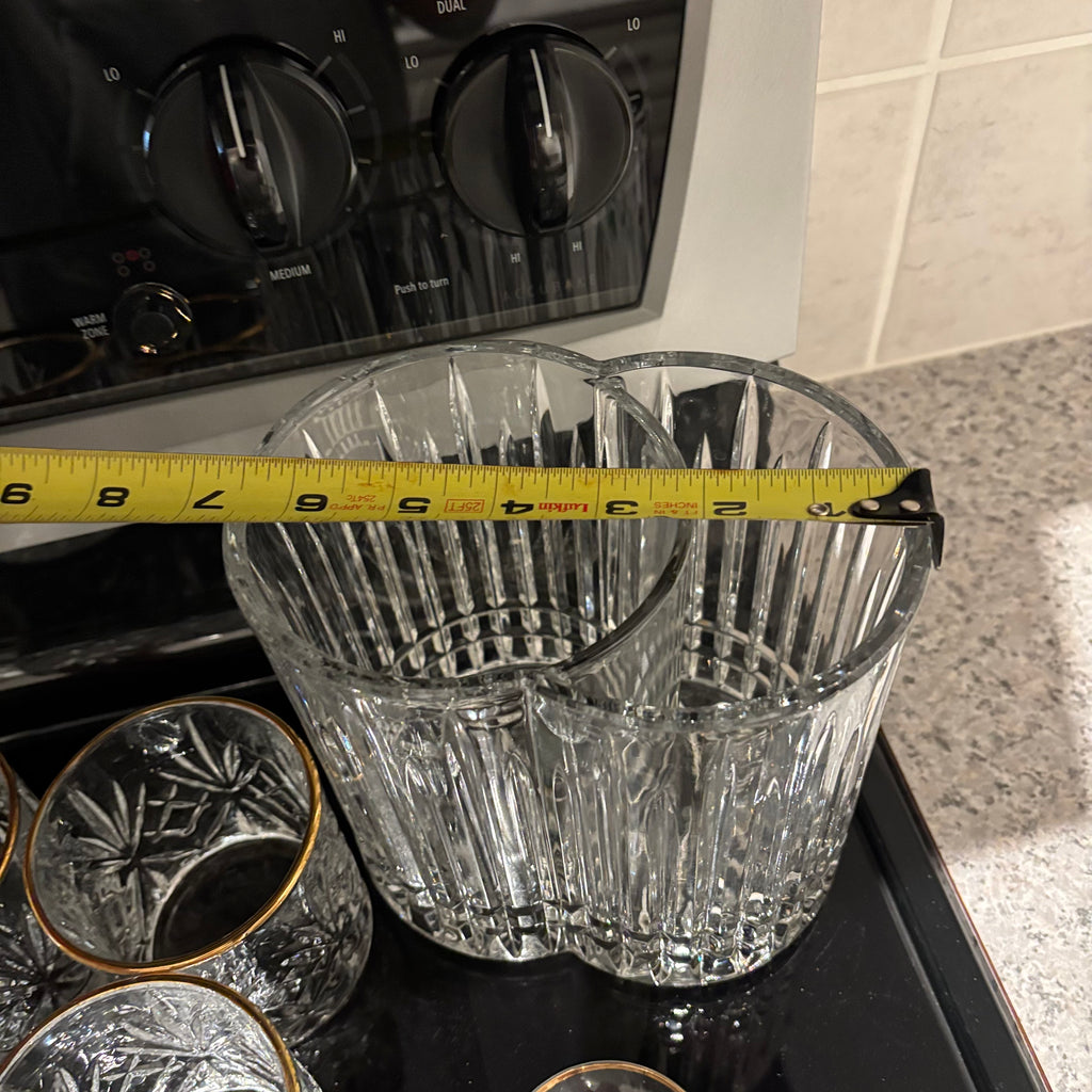 F812 Vintage barware (gold rimmed crystal grouping)