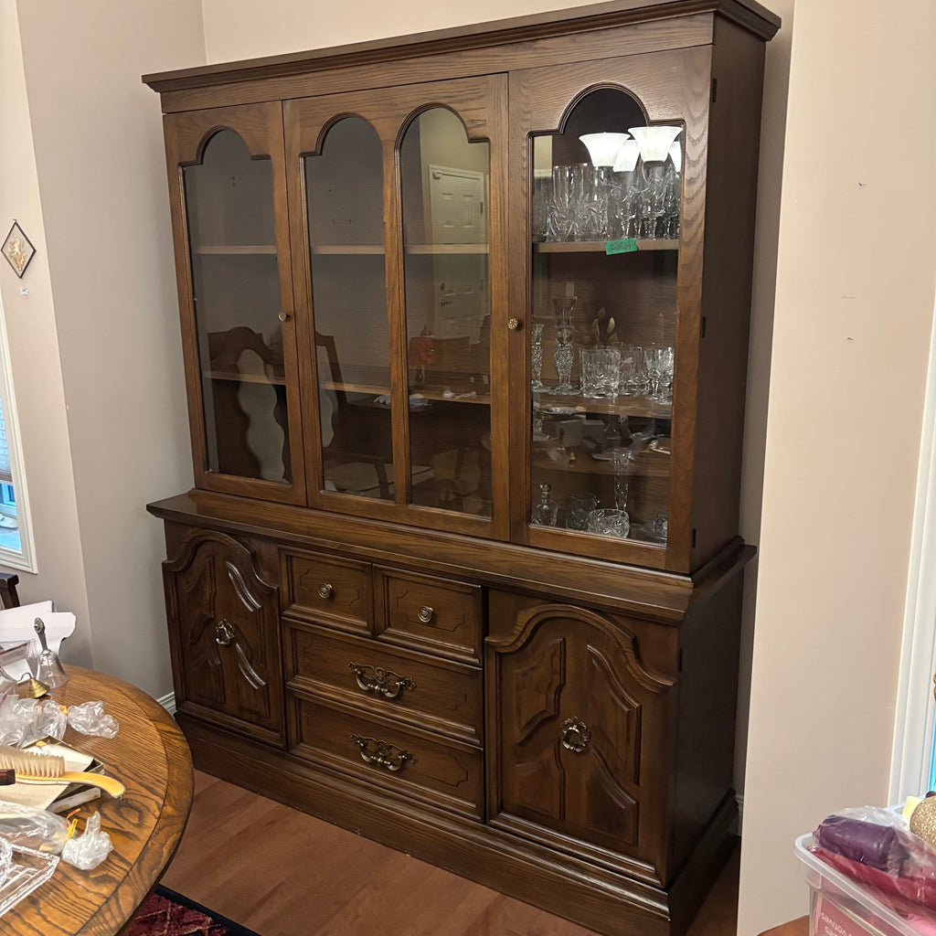 F816 Vintage wooden china cabinet