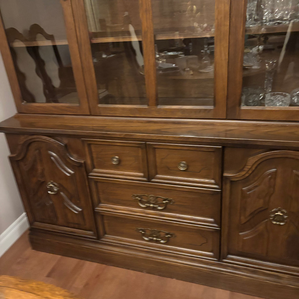 F816 Vintage wooden china cabinet