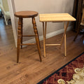 F825 TV tray and bar stool grouping