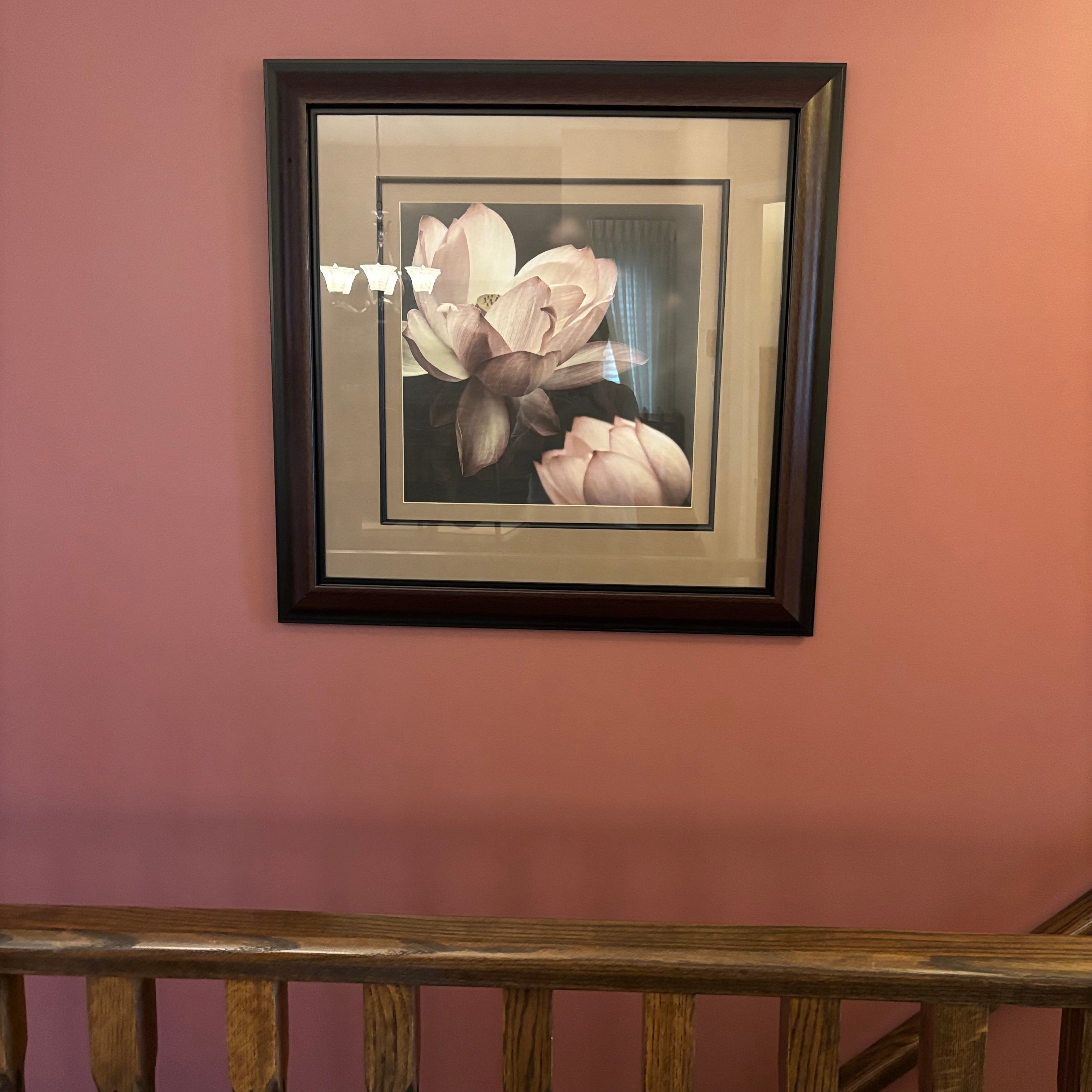 F828 3’ x 3’ framed flower print