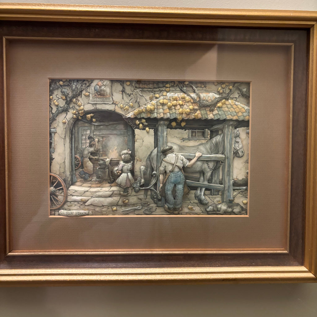 F831 3 Piece framed paper tole artwork