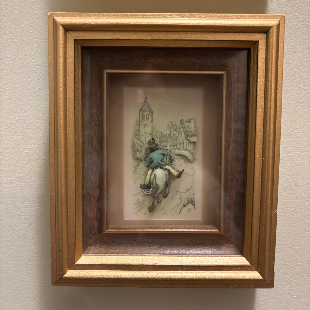 F831 3 Piece framed paper tole artwork