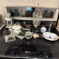 F834 Home decor grouping (tea light lanterns and more)