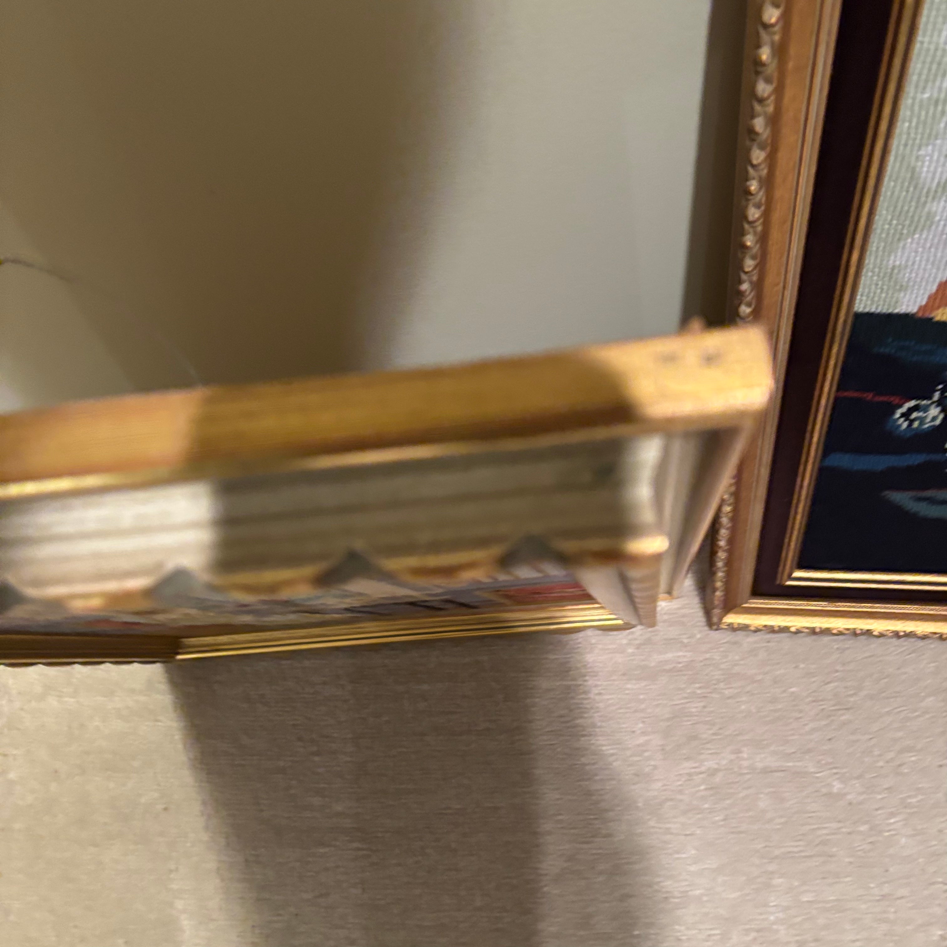 F840 Set of 2 framed vintage cross-stitch