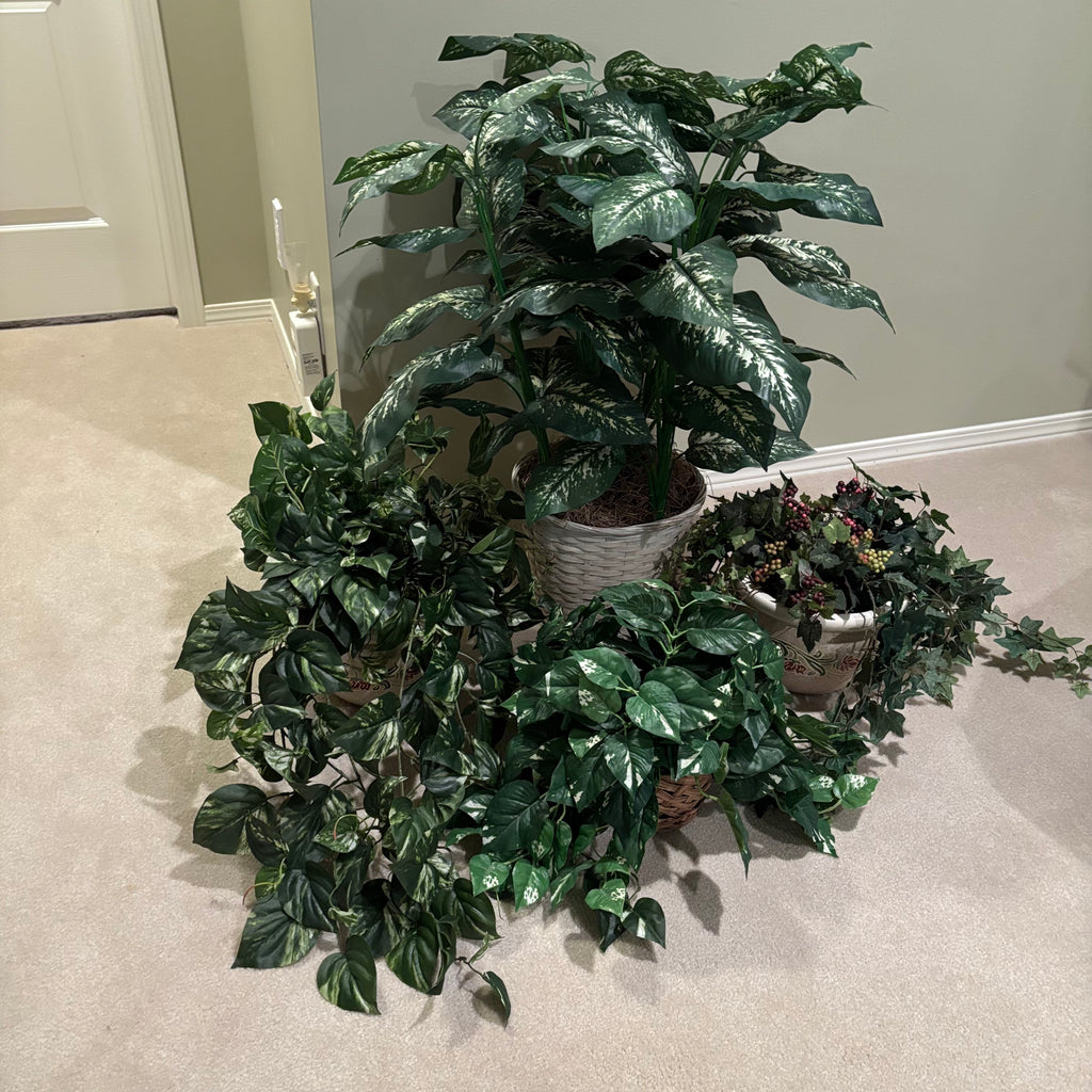 F841 Faux tree and greenery