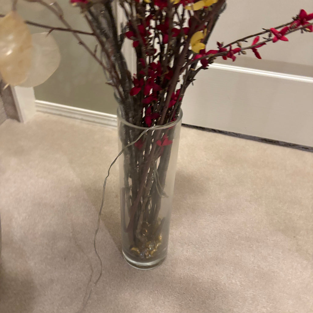 F842 2 faux arrangements with fairy lights